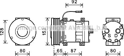 Prasco CSAK008 - Компресор, климатизация vvparts.bg