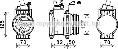 Prasco CTK041 - Компресор, климатизация vvparts.bg