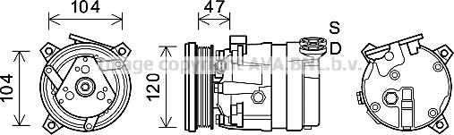 Prasco CTK054 - Компресор, климатизация vvparts.bg