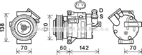 Prasco CTK052 - Компресор, климатизация vvparts.bg