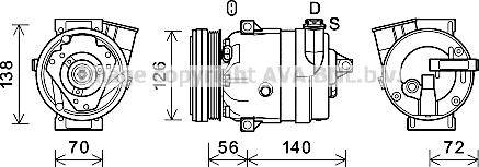 Prasco CTK066 - Компресор, климатизация vvparts.bg