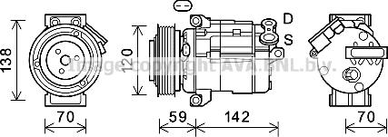 Prasco CTK063 - Компресор, климатизация vvparts.bg