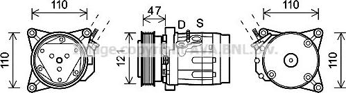 Prasco CTK036 - Компресор, климатизация vvparts.bg