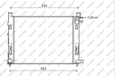 Prasco DA226R002 - Радиатор, охлаждане на двигателя vvparts.bg