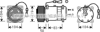 Prasco DFAK057 - Компресор, климатизация vvparts.bg