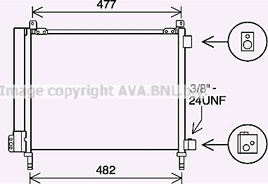 Prasco DN5433D - Кондензатор, климатизация vvparts.bg