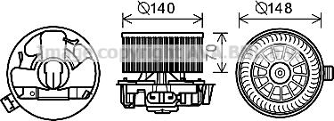 Prasco DN8383 - Електромотор, вентилатор вътрешно пространство vvparts.bg