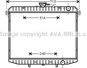 Prasco DN2143 - Радиатор, охлаждане на двигателя vvparts.bg