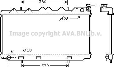 Prasco DN2116 - Радиатор, охлаждане на двигателя vvparts.bg