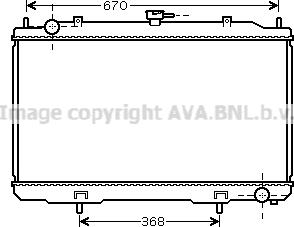 Prasco DN2324 - Радиатор, охлаждане на двигателя vvparts.bg