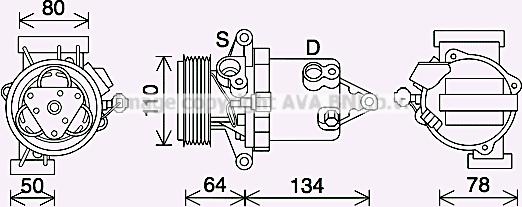 Prasco DNAK437 - Компресор, климатизация vvparts.bg