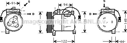 Prasco DNK004 - Компресор, климатизация vvparts.bg