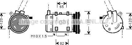 Prasco DNK191 - Компресор, климатизация vvparts.bg