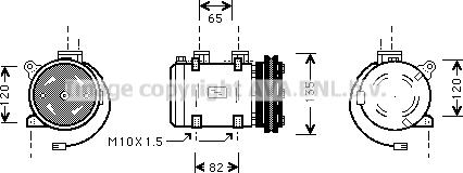 Prasco DNK192 - Компресор, климатизация vvparts.bg