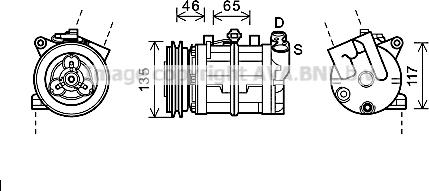 Prasco DNK341 - Компресор, климатизация vvparts.bg