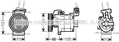 Prasco DNK306 - Компресор, климатизация vvparts.bg