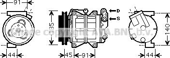 Prasco DNK314 - Компресор, климатизация vvparts.bg