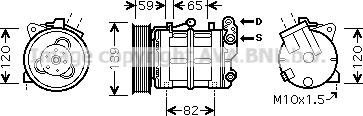 Prasco DNK315 - Компресор, климатизация vvparts.bg