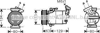 Prasco DNK334 - Компресор, климатизация vvparts.bg