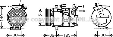 Prasco DNK336 - Компресор, климатизация vvparts.bg