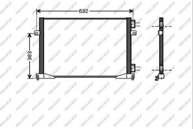 Prasco DS950C003 - Кондензатор, климатизация vvparts.bg