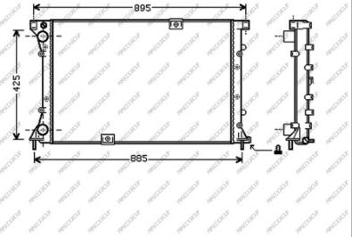 Prasco DS950R002 - Радиатор, охлаждане на двигателя vvparts.bg