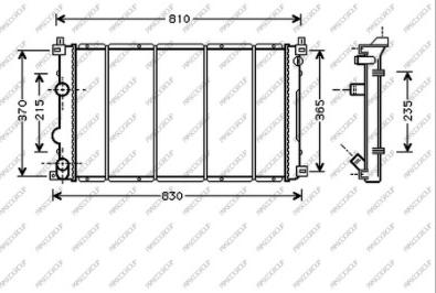 Prasco DS960R003 - Радиатор, охлаждане на двигателя vvparts.bg