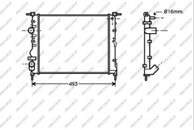 Prasco DS917R004 - Радиатор, охлаждане на двигателя vvparts.bg