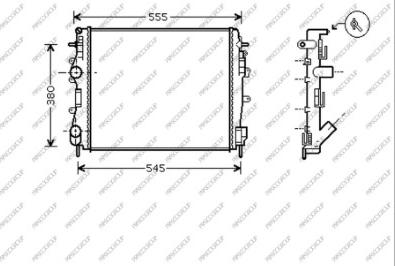 Prasco DS917R011 - Радиатор, охлаждане на двигателя vvparts.bg