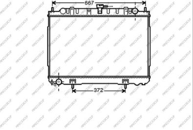 Prasco DS830R004 - Радиатор, охлаждане на двигателя vvparts.bg