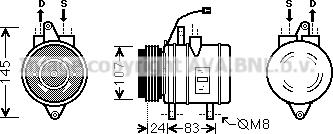 Prasco DWK096 - Компресор, климатизация vvparts.bg