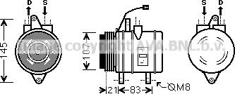 Prasco DWK098 - Компресор, климатизация vvparts.bg