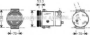 Prasco DWK018 - Компресор, климатизация vvparts.bg