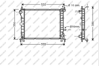 Prasco FD420R001 - Радиатор, охлаждане на двигателя vvparts.bg