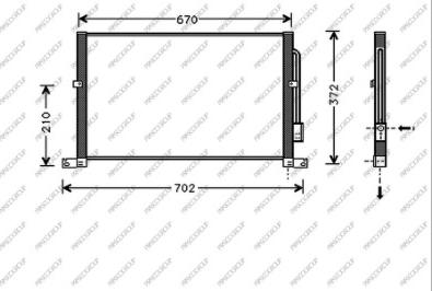 Prasco FD107C001 - Кондензатор, климатизация vvparts.bg