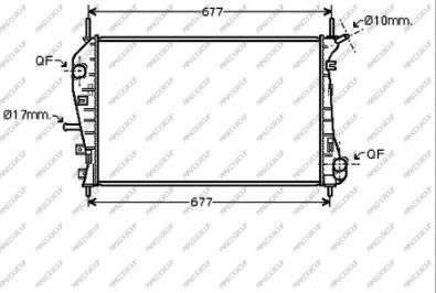 Prasco FD107R005 - Радиатор, охлаждане на двигателя vvparts.bg