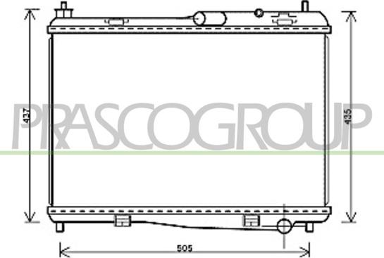 Prasco FD346R002 - Радиатор, охлаждане на двигателя vvparts.bg