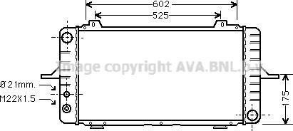 Prasco FD2189 - Радиатор, охлаждане на двигателя vvparts.bg