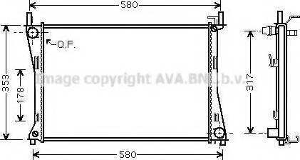 Prasco FD2325 - Радиатор, охлаждане на двигателя vvparts.bg