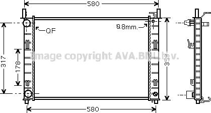 Prasco FD2326 - Радиатор, охлаждане на двигателя vvparts.bg