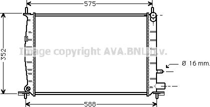 Prasco FD2220 - Радиатор, охлаждане на двигателя vvparts.bg