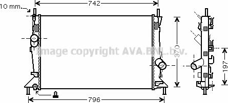 Prasco FDA2369 - Радиатор, охлаждане на двигателя vvparts.bg