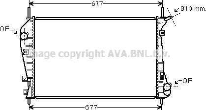 Prasco FDA2337 - Радиатор, охлаждане на двигателя vvparts.bg