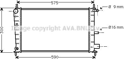 Prasco FDA2217 - Радиатор, охлаждане на двигателя vvparts.bg