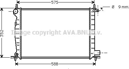 Prasco FDA2225 - Радиатор, охлаждане на двигателя vvparts.bg