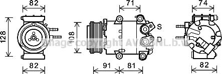 Prasco FDAK498 - Компресор, климатизация vvparts.bg