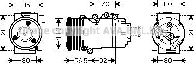 Prasco FDAK497 - Компресор, климатизация vvparts.bg