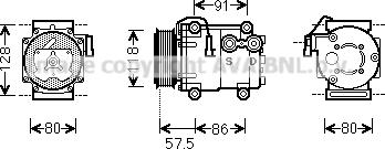 Prasco FDAK451 - Компресор, климатизация vvparts.bg