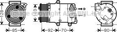 Prasco FDAK415 - Компресор, климатизация vvparts.bg