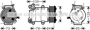 Prasco FDAK418 - Компресор, климатизация vvparts.bg